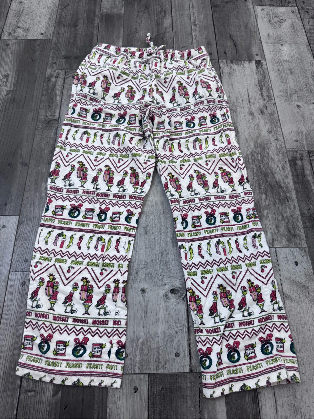 Hanna Andersson Dr. Seuss Grinch Flannel Pajama Pants 100% Cotton XS